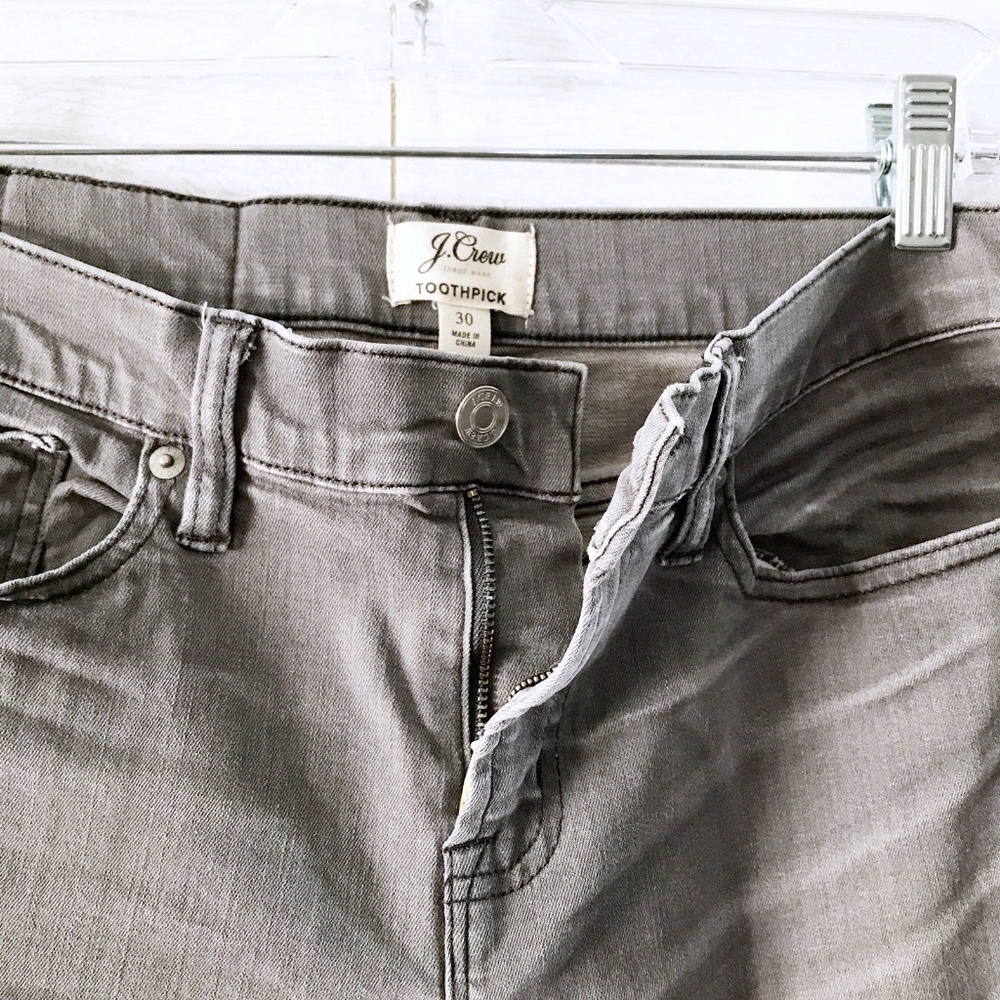 J.Crew Gray Slim Denim Toothpick Skinny Jeans - Picture 4 of 8